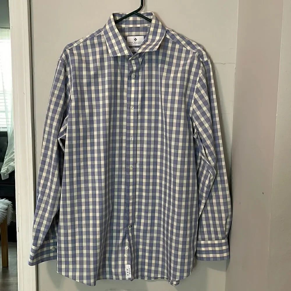 RYAN SEACREST DISTINCTION SLIM FIT NON IRON dress shirt